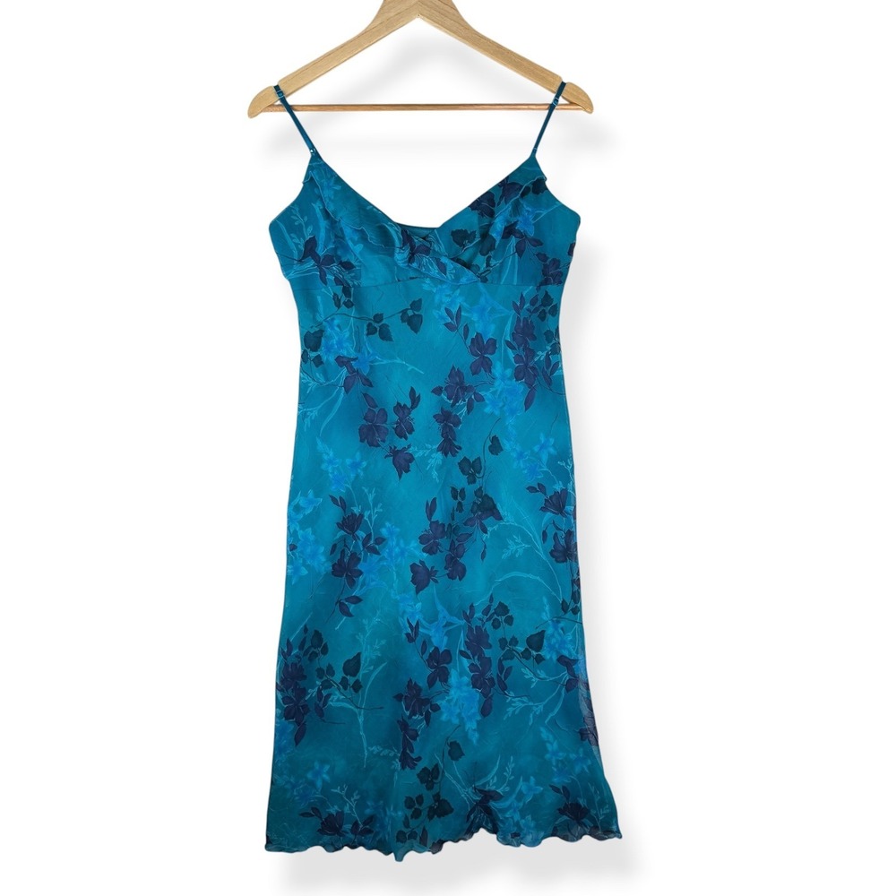 Vintage Y2K 90s City Triangles Babydoll Slip Dress‎ Size Medium Fairy Floral